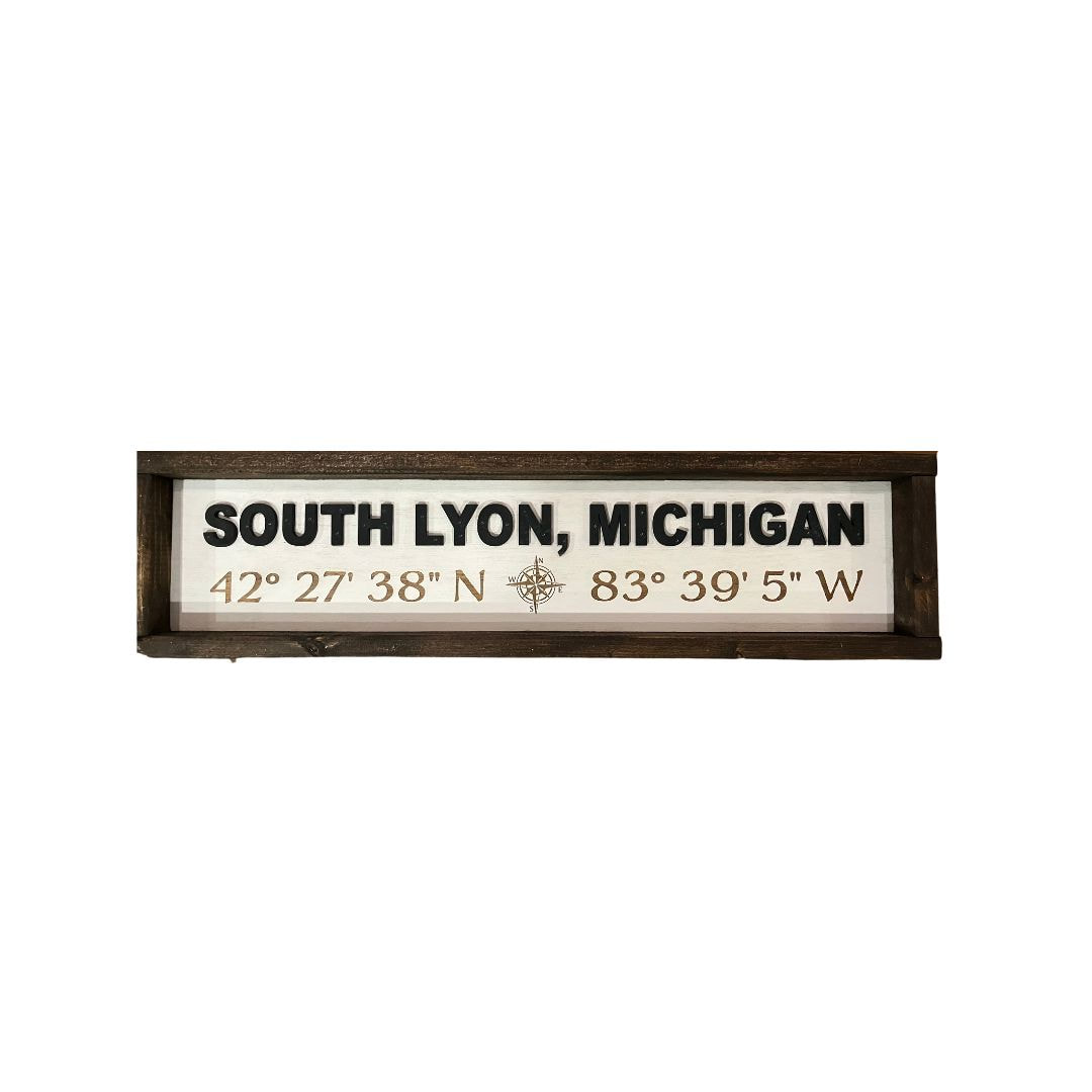 24x6 South Lyon, Michigan Block Lettering/Coordinate Shop Oakland