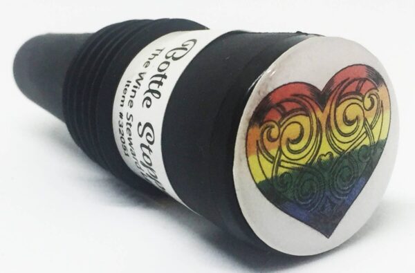 Product Image for  Rainbow Heart Bottle Stopper