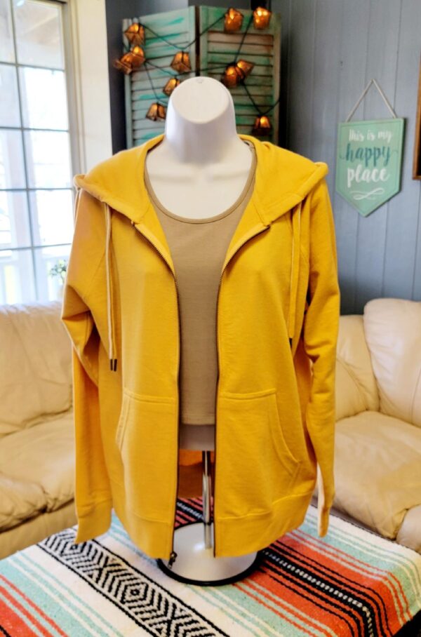 Product Image for  Mustard ENS Lightweight Zip Up Hoodie