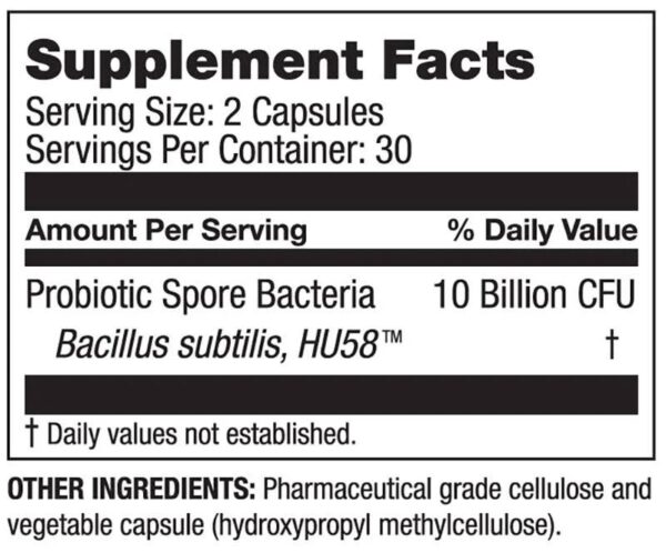 Product Image for  Microbiome Labs HU58 High Potency Bacillus Subtilis
