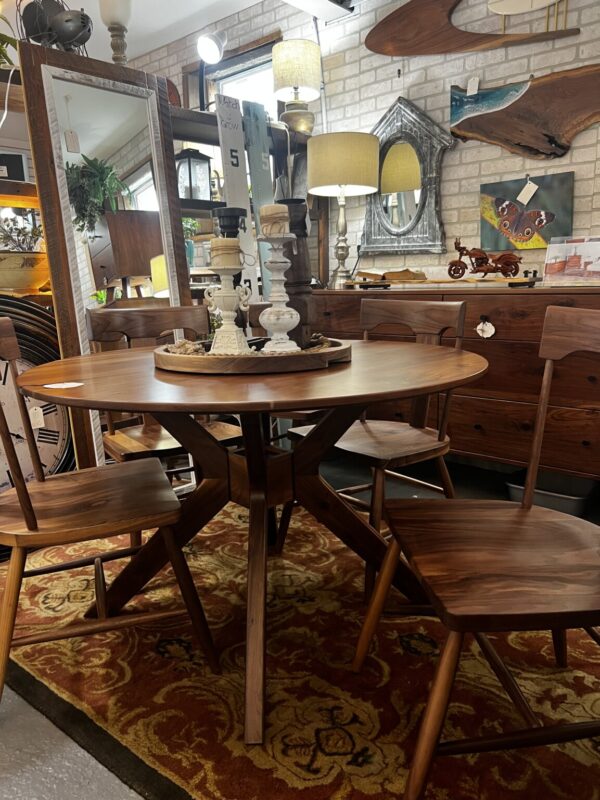 Product Image for  Authentic Amish Hand Crafted Mid-Century Round Dining Table