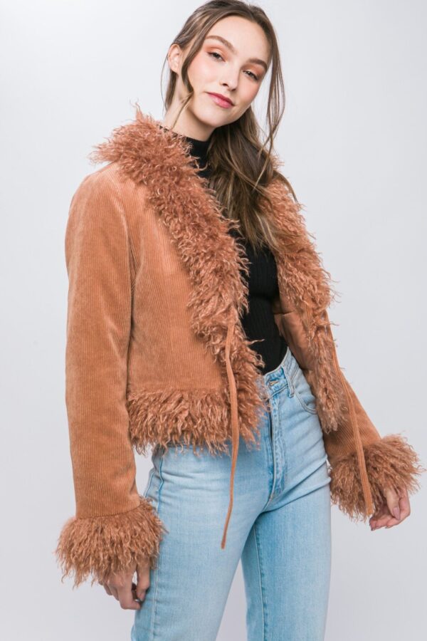 Product Image for  Jordyn Faux Fur Corduroy Jacket