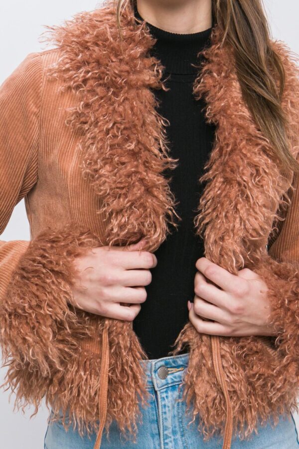 Product Image for  Jordyn Faux Fur Corduroy Jacket