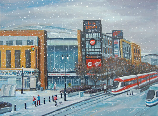 Product Image for  Little Caesars Arena, print from oil, Jim Williams, JW8