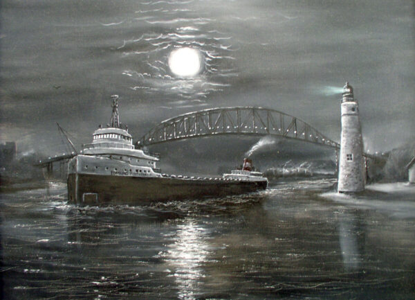 Product Image for  Port Huron Moonlight, oil, Jim Williams, JW9