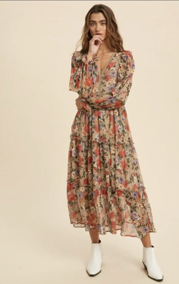 Product Image for  Floral Embellished Long Dress