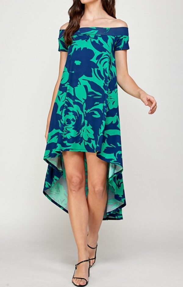 Product Image for  Hi-Lo Dress- Navy/Green