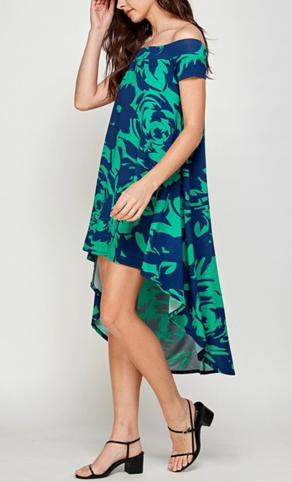 Product Image for  Hi-Lo Dress- Navy/Green