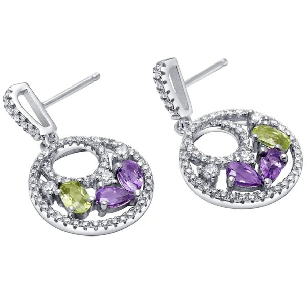 Product Image for  Amethyst & Peridot Dangle Earrings