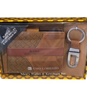 Product Image for  Men’s Leather Wallet & Key Chain Gift set