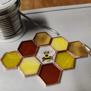 Product Image for  Stained Glass Honeycomb w/Farra