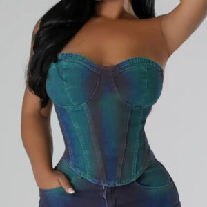 Product Image for  Aqua Marine Denim Corset