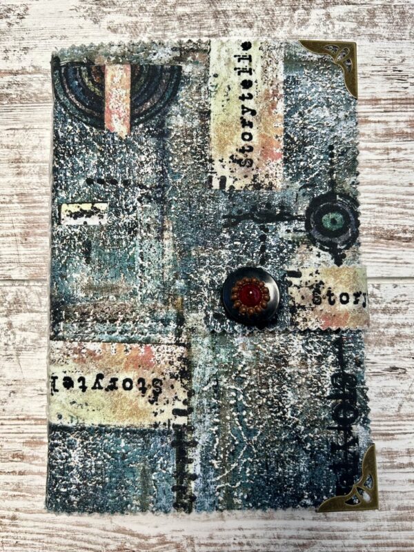 Product Image for  Handmade Fabric Cover Journal, Mixed Media, Hand Dyed Pages, Dee Stoddard,