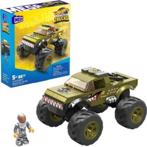 Product Image for  Mega Hot Wheels HHD17 – Monster Truck Building Toy V8 Bomber with 1 Figure (87 Pieces)