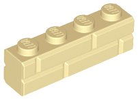 Product Image for  15533 – Tan – Brick, Modified 1 x 4 with Masonry Profile (10 Pack)