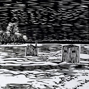 Product Image for  “Fishing Shanties” woodcut by Ben Bohnsack SKU OR005