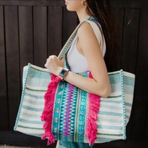 Product Image for  Striped Fringe Tote