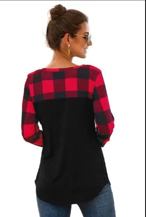 Product Image for  Plaid Patchwork Top- 2 colors