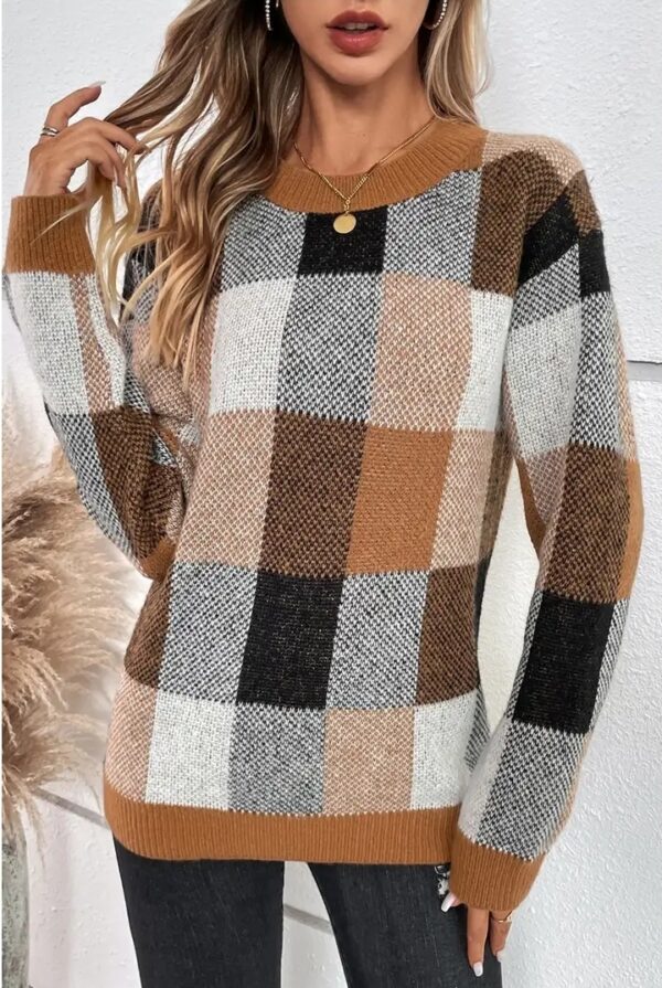 Product Image for  Plaid Knit Pull-over- 3 Color Options