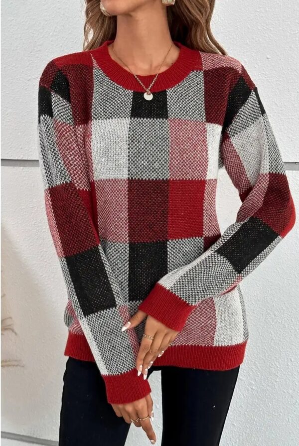 Product Image for  Plaid Knit Pull-over- 3 Color Options