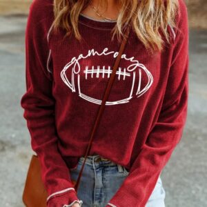 Product Image for  Game Day Football Waffle Thermal Top