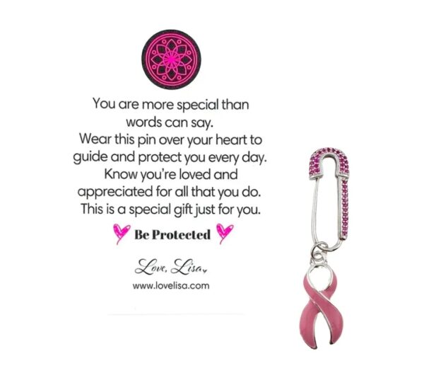 Product Image for  Breast Cancer Support Crystal Pin