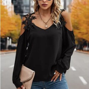 Product Image for  Lace Cold-Shoulder Top