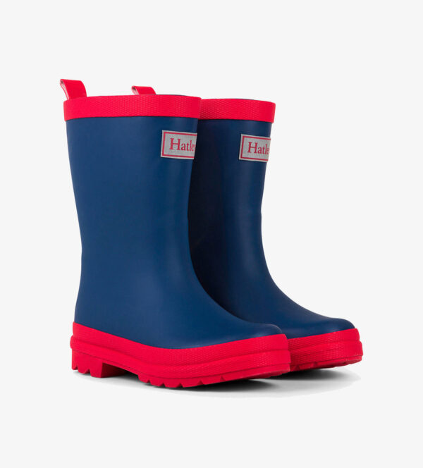 Product Image for  Navy & Red Matte Rain Boots