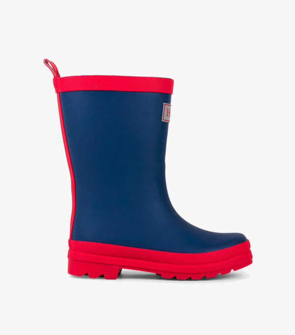 Product Image for  Navy & Red Matte Rain Boots