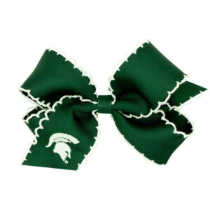 Product Image for  Medium Michigan State Embroidered Moonstitch  Bow