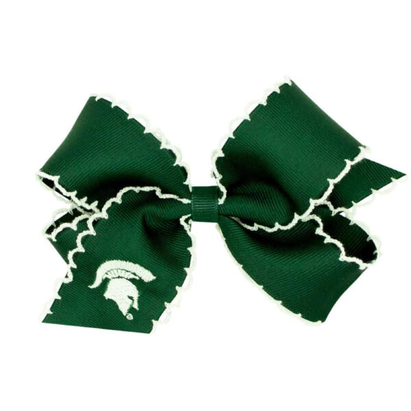 Product Image for  Medium Michigan State Embroidered Moonstitch  Bow