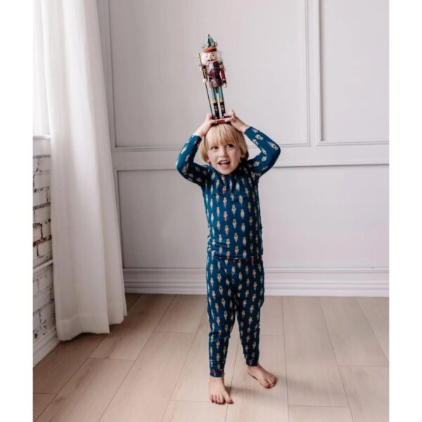 Product Image for  Print Long Sleeve Pajama Set in Peacock Nutcrackers