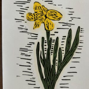 Product Image for  “Daffodil” Woodblock Print by Ben Bohnsack SKU OR018