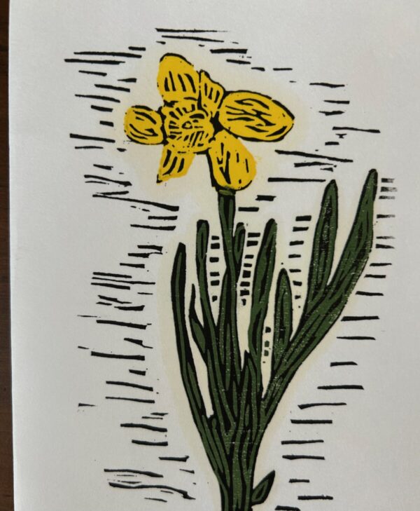 Product Image for  “Daffodil” Woodblock Print by Ben Bohnsack SKU OR018