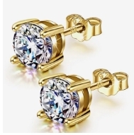 Product Image for  Sterling CZ Studs in White, Yellow or Rose Gold Finish