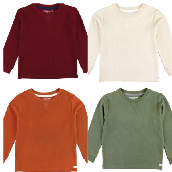 Product Image for  Waffle Knit Long Sleeve Crew Neck Shirt