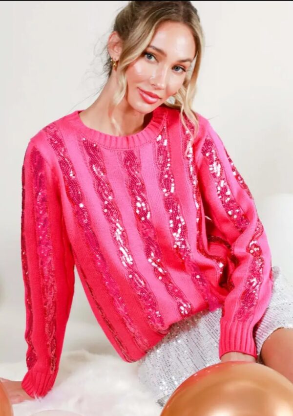 Product Image for  Cable Sequin Detail Sweater