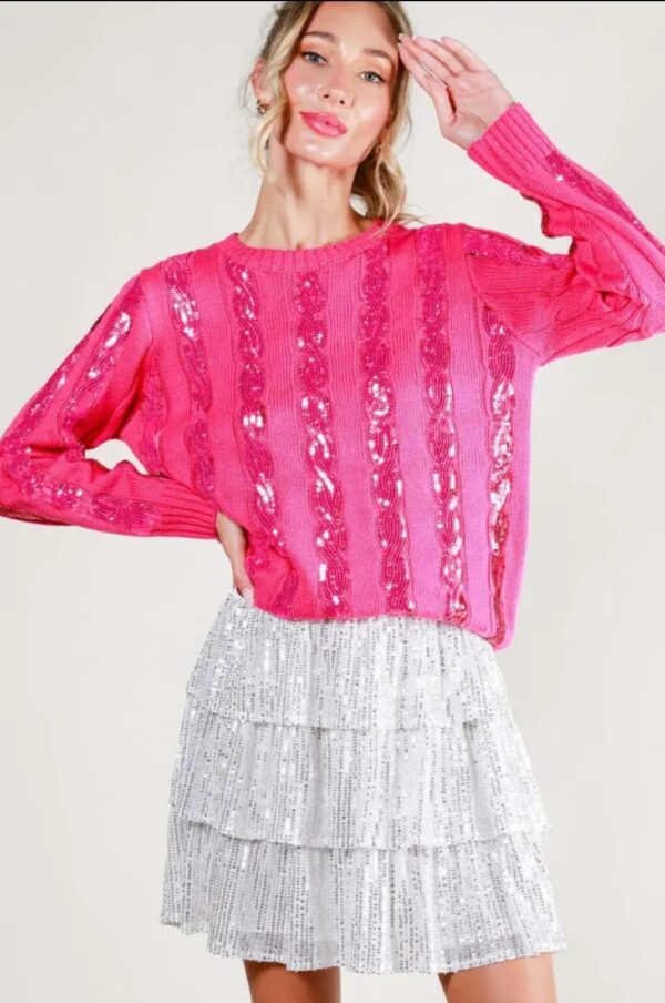 Product Image for  Cable Sequin Detail Sweater