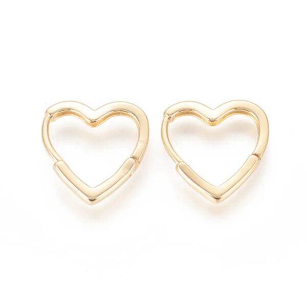 Product Image for  Gold Heart Hoops