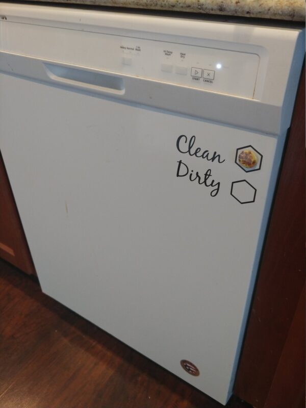 Product Image for  Clean/Dirty Dishwasher Vinyl Cut Decal