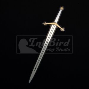 Product Image for  Vinyl Sword Sticker | Scottish Claymore Sticker |Silver and Gold Metallic Foil Sticker