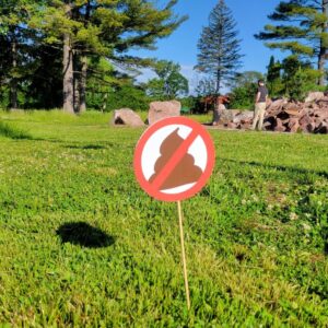 Product Image for  No Pooping sign for yards and gardens. 6″ diameter