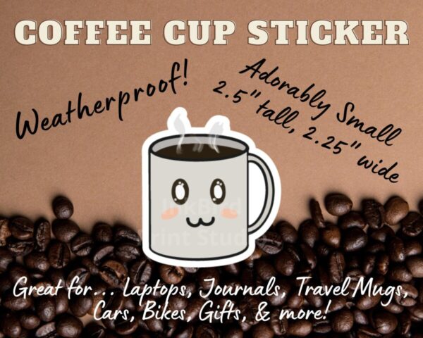 Product Image for  Adorable Coffee Cup Sticker