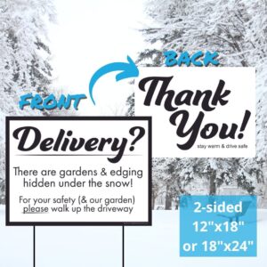 Product Image for  Delivery Drivers, Please Don’t Walk Through Yard! two sided yard sign, 12″x18″ or 18″x24″ other sizes available by request