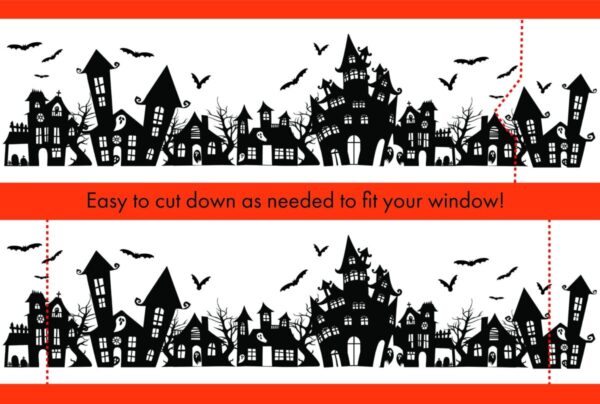 Product Image for  Spooky Town Static Cling for Renter-Friendly Halloween Window Decor. Screen Printed & contour cut in-house at InkBird Print Studio!