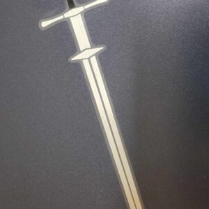 Product Image for  Vinyl Sword Sticker | Zweihander |Silver and Black Metallic Foil Sticker