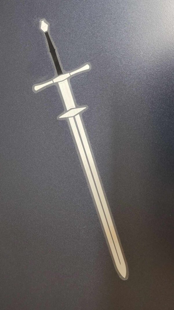 Product Image for  Vinyl Sword Sticker | Zweihander |Silver and Black Metallic Foil Sticker