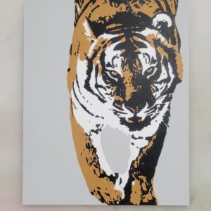 Product Image for  “Tiger I” –  3 Color Screenprint by Claire Davis, 8×10