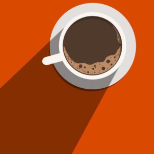 Product Image for  “Coffee in Red/Orange” by Claire Davis