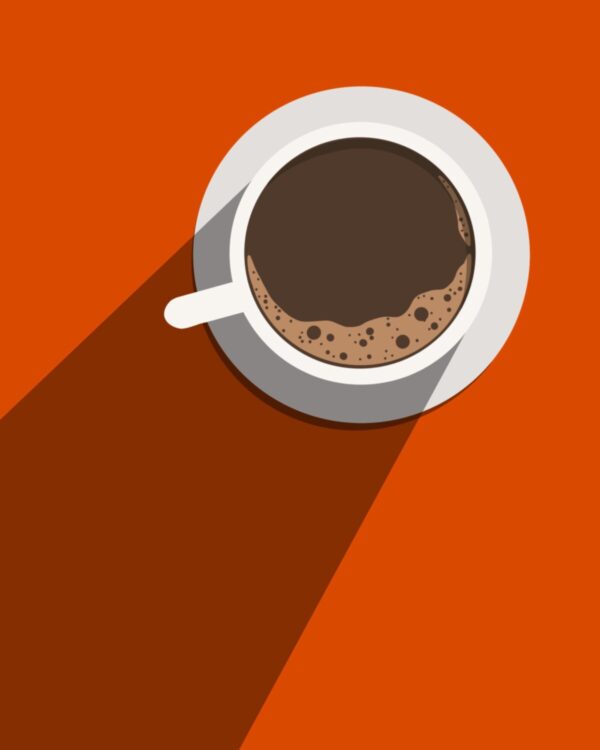 Product Image for  “Coffee in Red/Orange” by Claire Davis